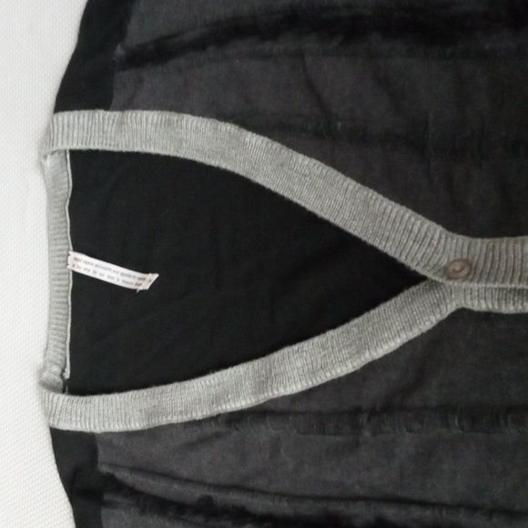 Antipast Wool/Silk Blend Cardigan Black & Gray Sweater Size M/L - Picture 7 of 10